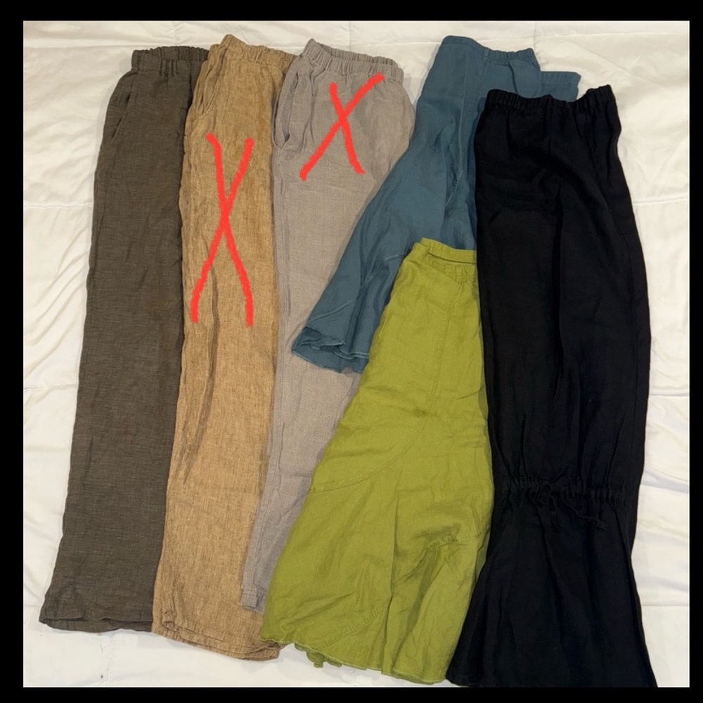 Flax Casual Pants and skirts Set in Assorted Colors
